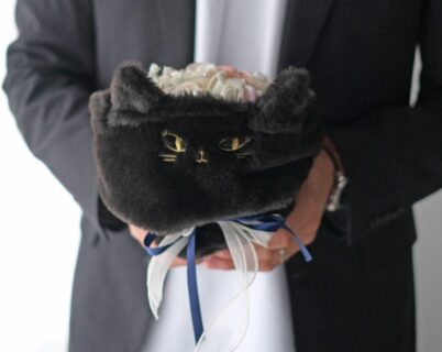 猫トート付きソープフラワーブーケについて